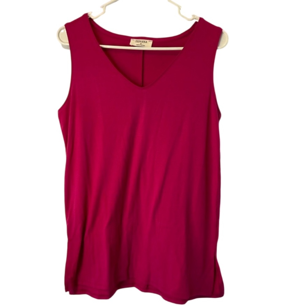 Zenana Women’s Spring Basics Sleeveless Top Size SMALL Magenta NWOT - Picture 1 of 5